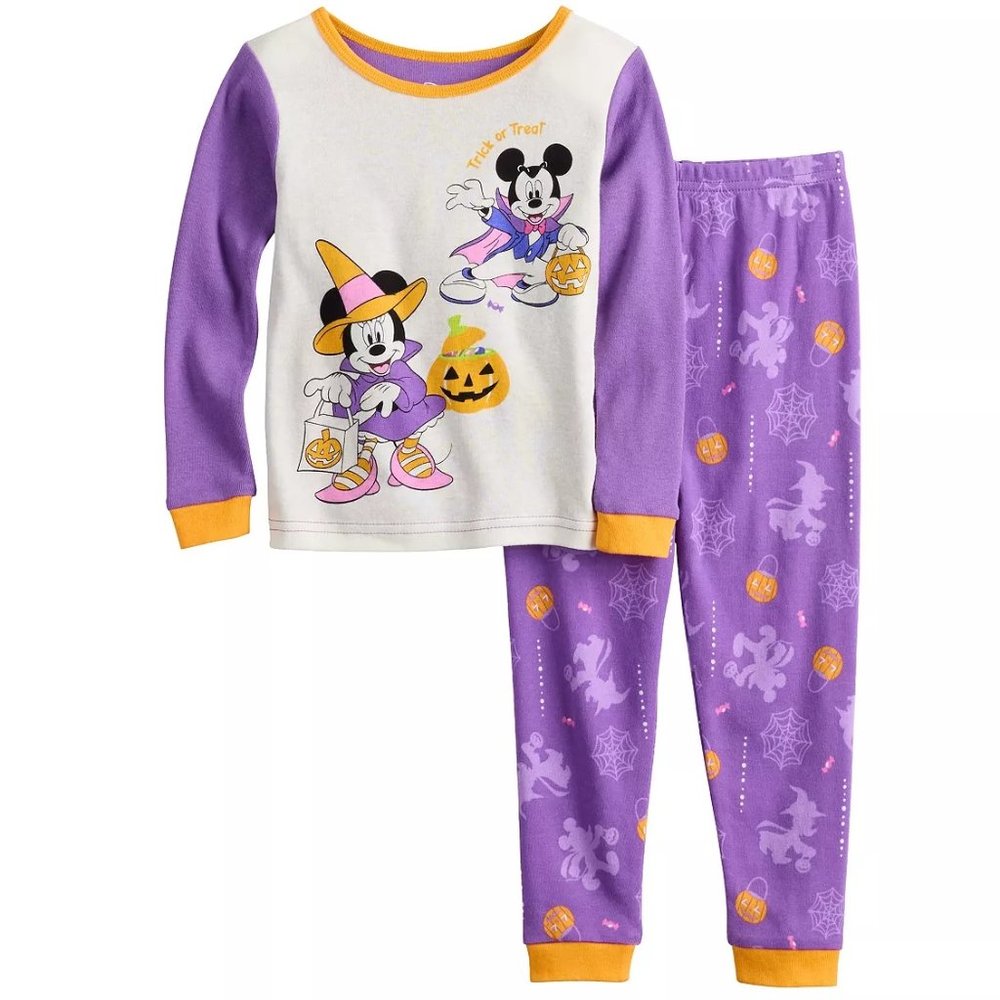 Toddler Girls Mickey & Minnie Mouse Halloween Pajamas Size 2T 3T 4T Snug Fit NWT